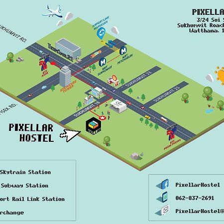 בנגקוק Pixellar Hostel מראה חיצוני תמונה