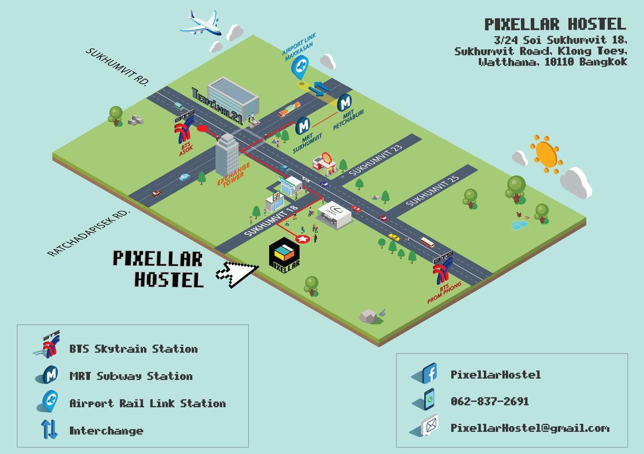 בנגקוק Pixellar Hostel מראה חיצוני תמונה